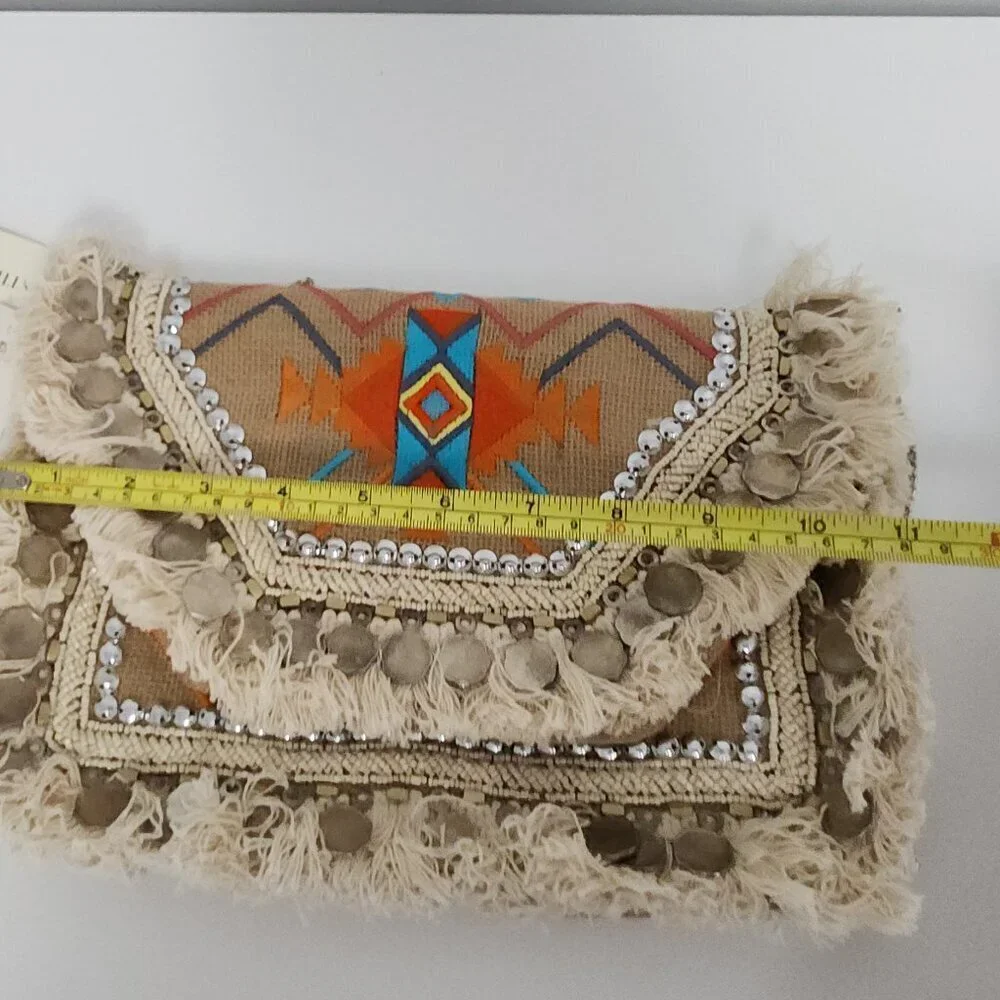 Antik Kraft Boho Tribal Embroidered Clutch Bag